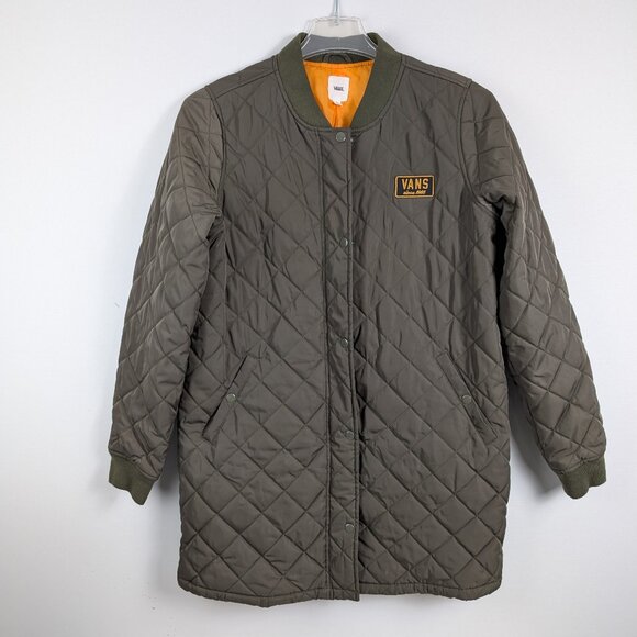 Vans Boom Boom II quilted long jacket - army/olive green Large - Picture 1 of 7